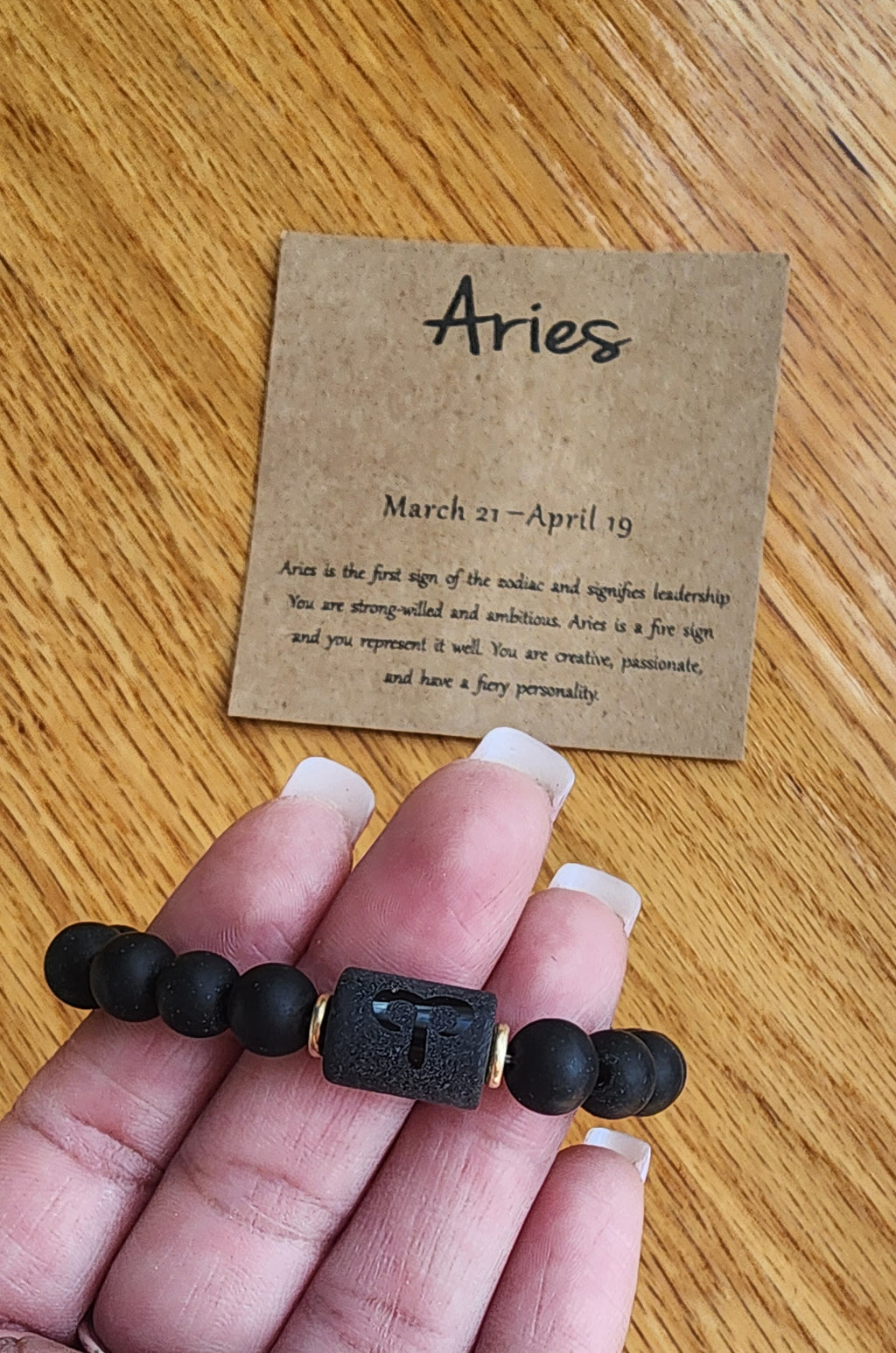 -Aries Obsidian Bracelet