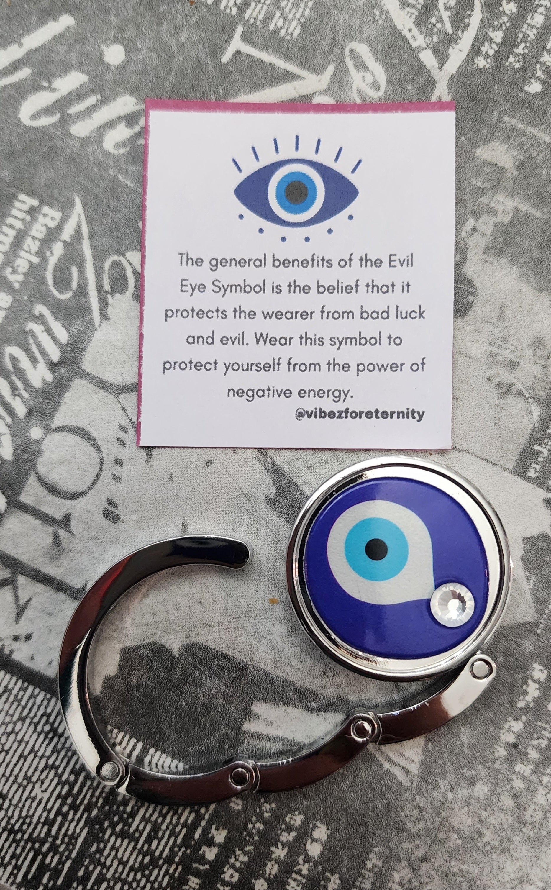 -Handbag evil eye hook
