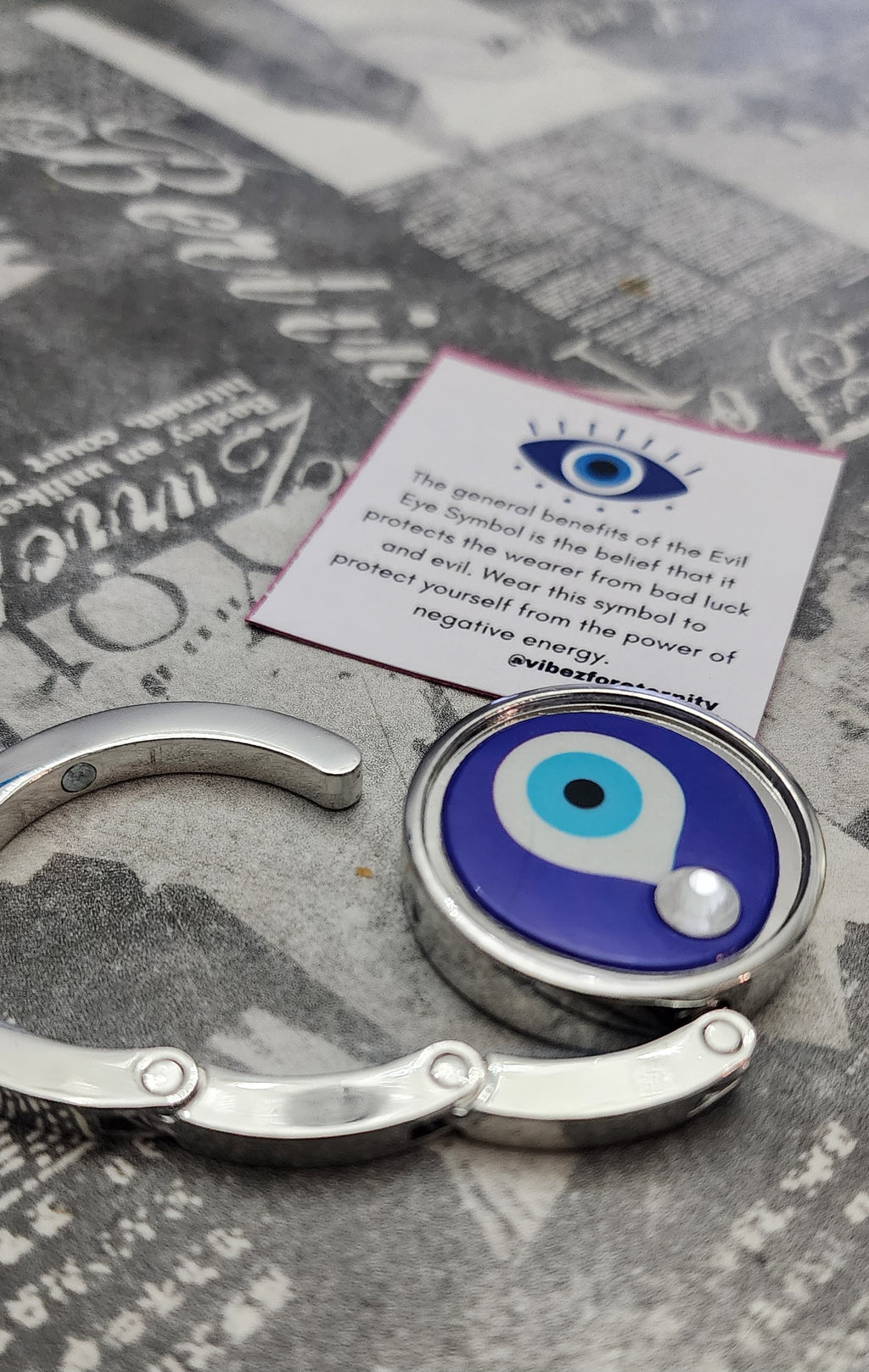 -Handbag evil eye hook