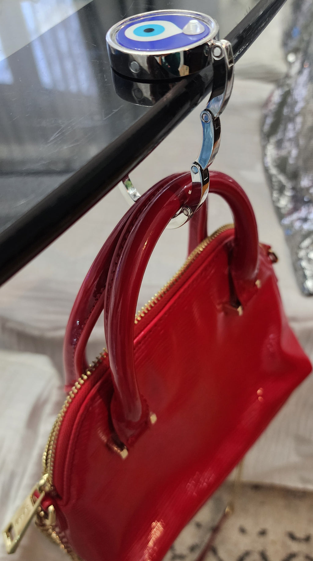 -Handbag evil eye hook