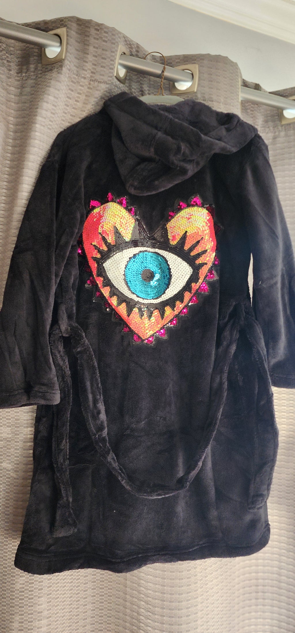 -Evil eye sequin robe