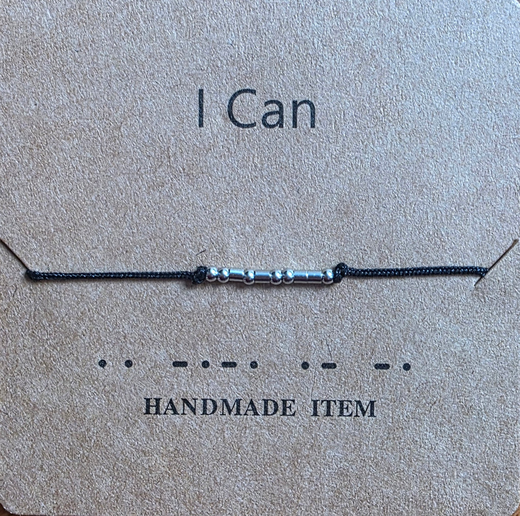 -I can, morse code bracelet