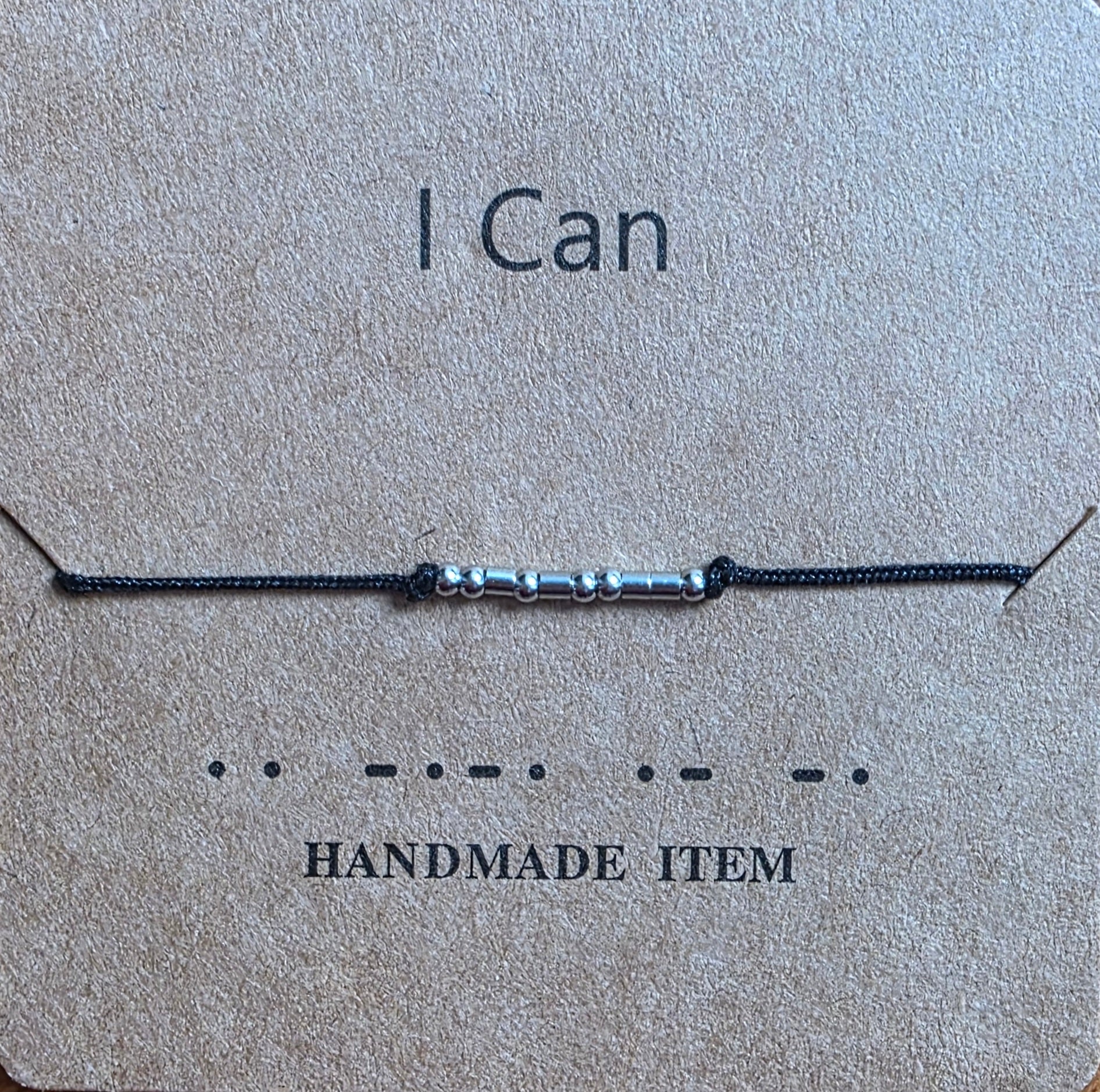 -I can, morse code bracelet