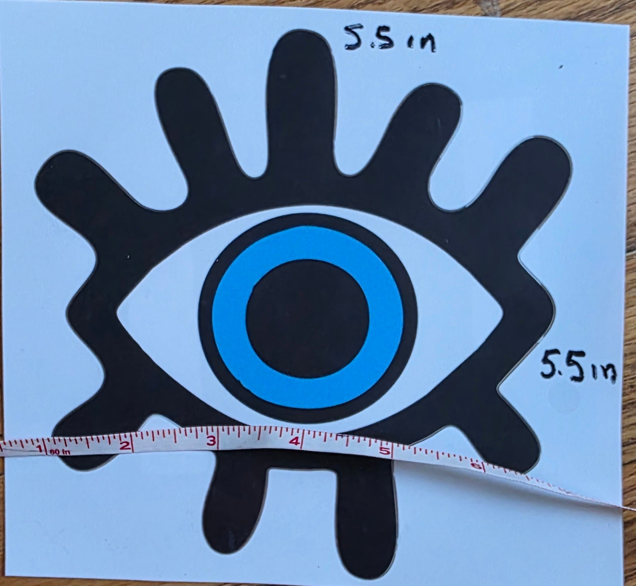 -Pegatina de vinilo para parachoques de coche/ventana con diseño de ojo turco