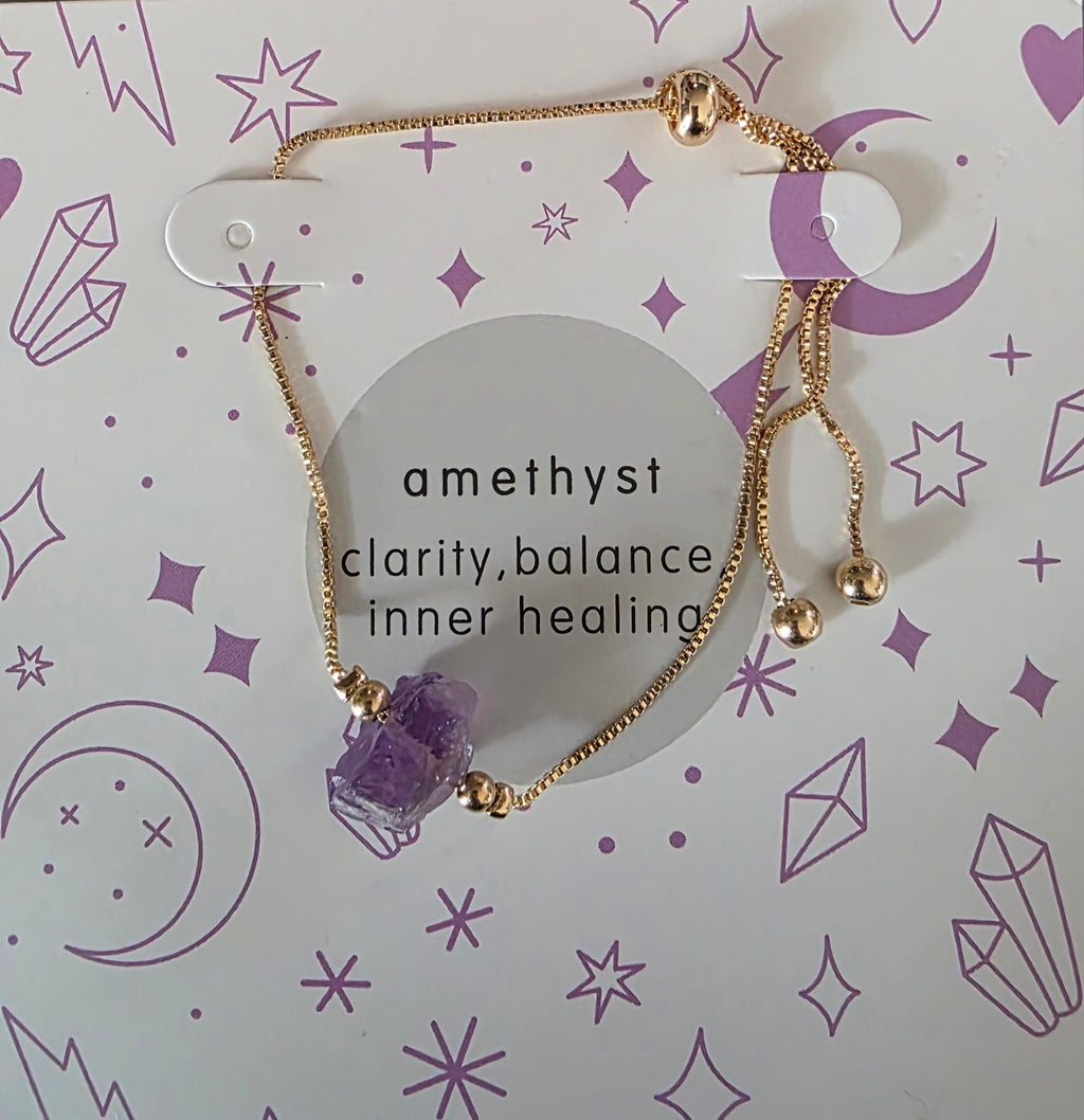 -Amethyst/Gold plated bracelet