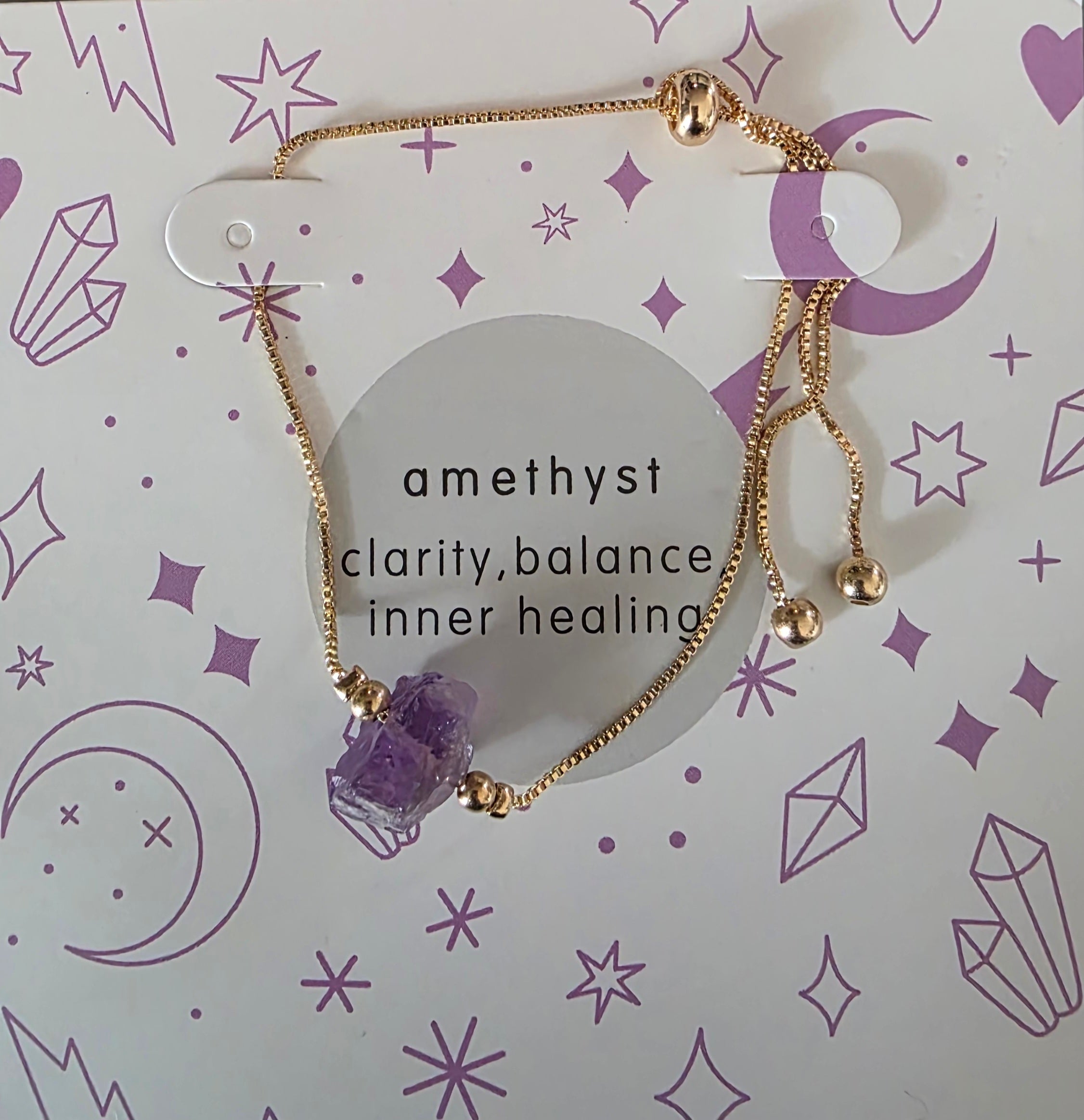 -Amethyst/Gold plated bracelet