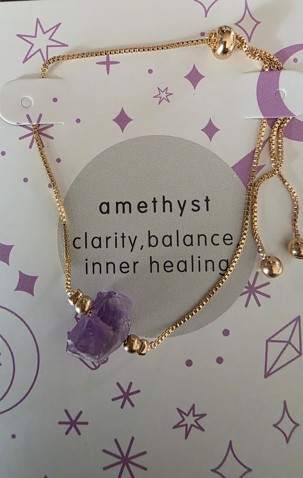 -Amethyst/Gold plated bracelet