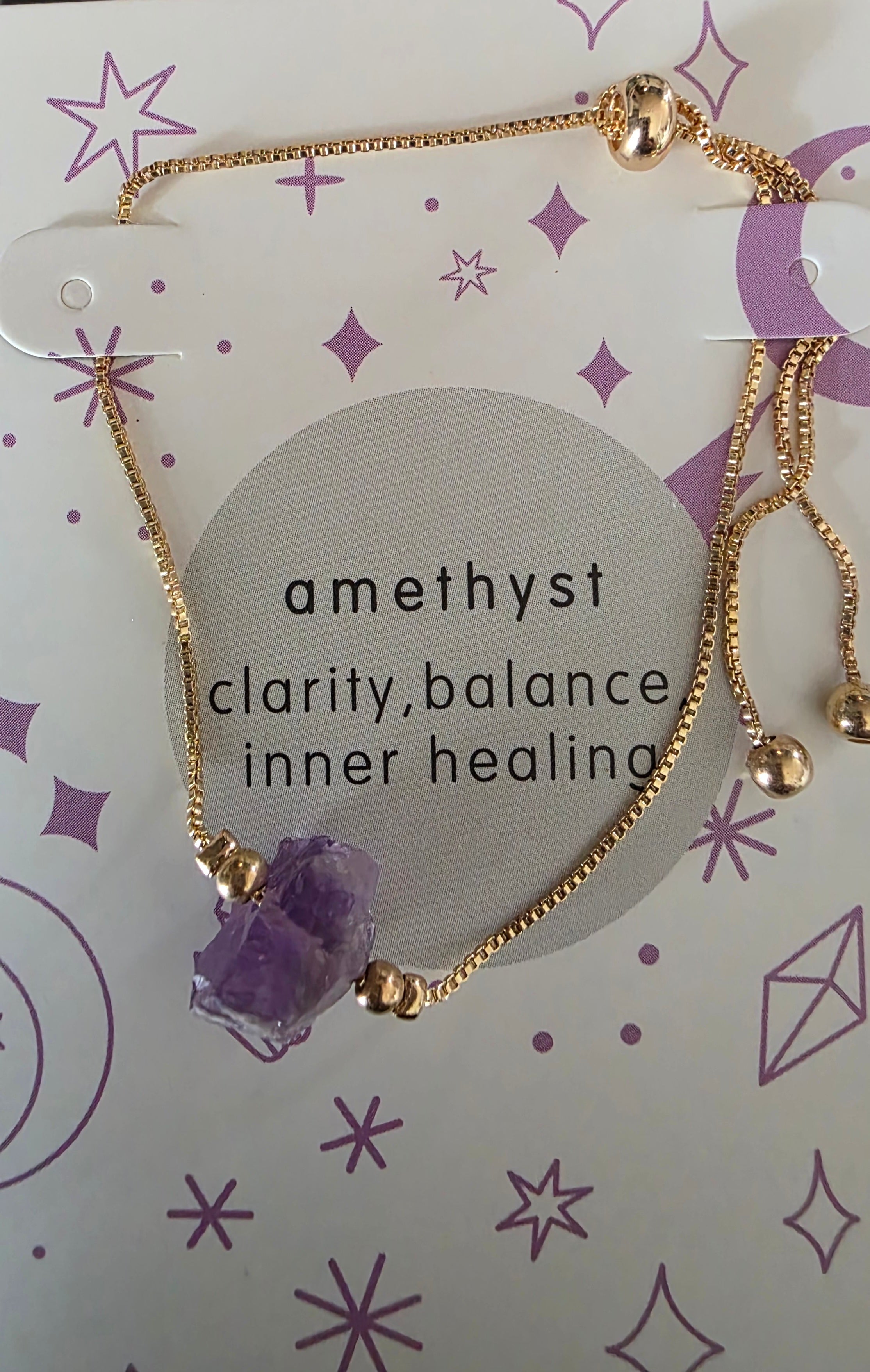 -Amethyst/Gold plated bracelet