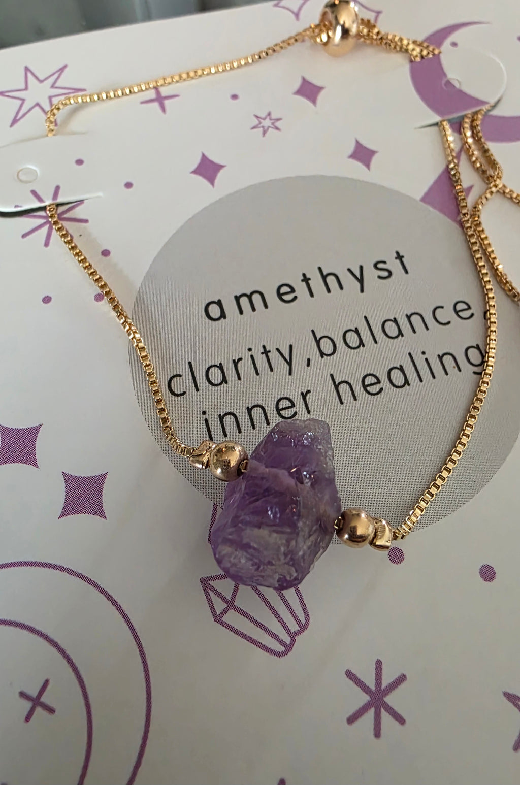 -Amethyst/Gold plated bracelet