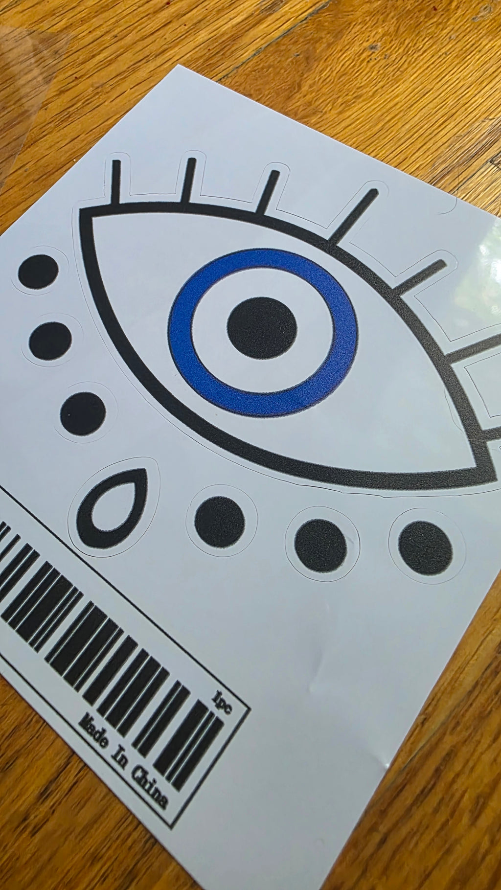 -Pegatina para parachoques del Mal de Ojo