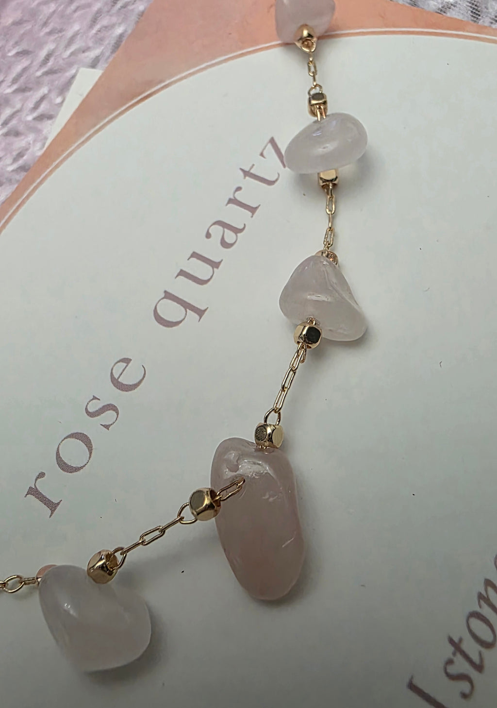 Rose quartz, stone of love bracelet