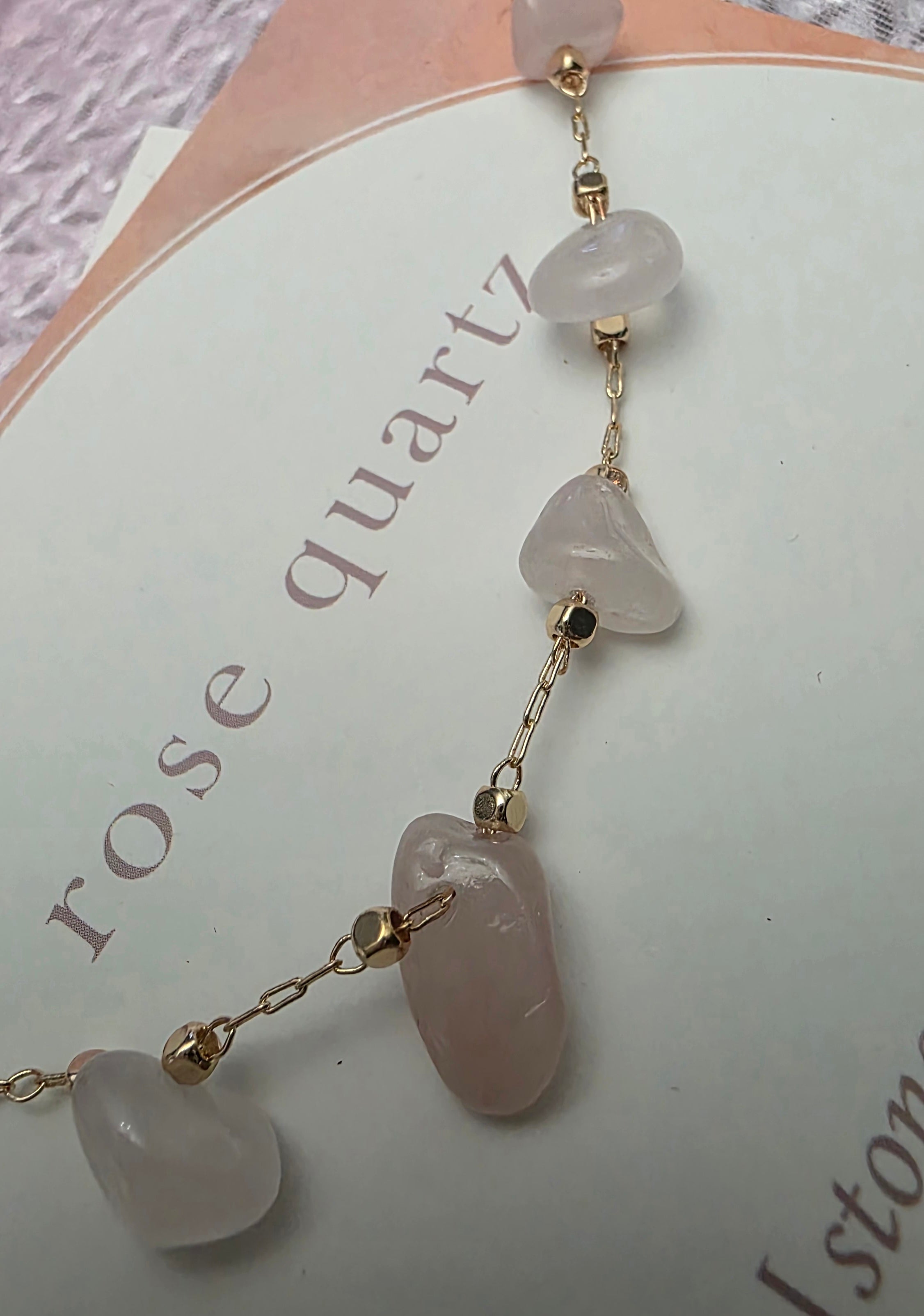 Rose quartz, stone of love bracelet