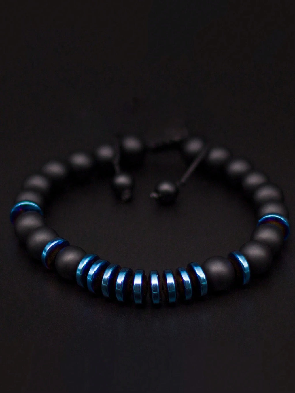 Men's black & blue bracelet