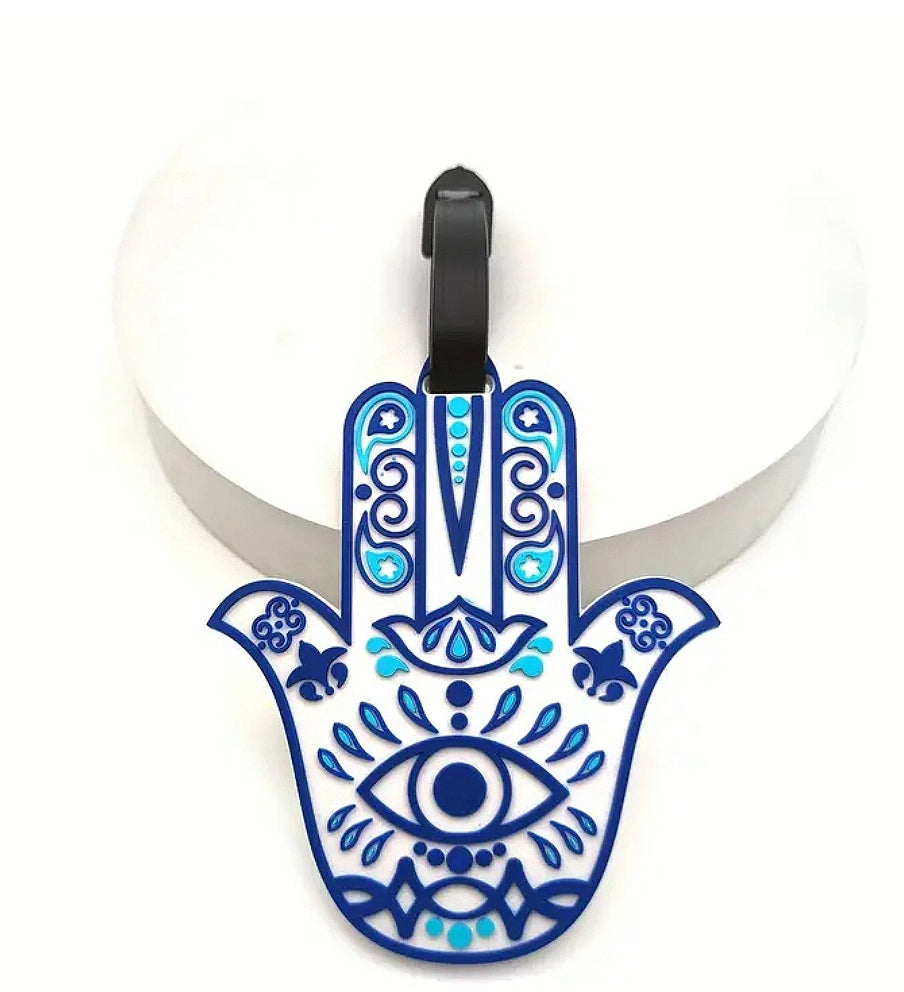 -Hamsa hand travel tag