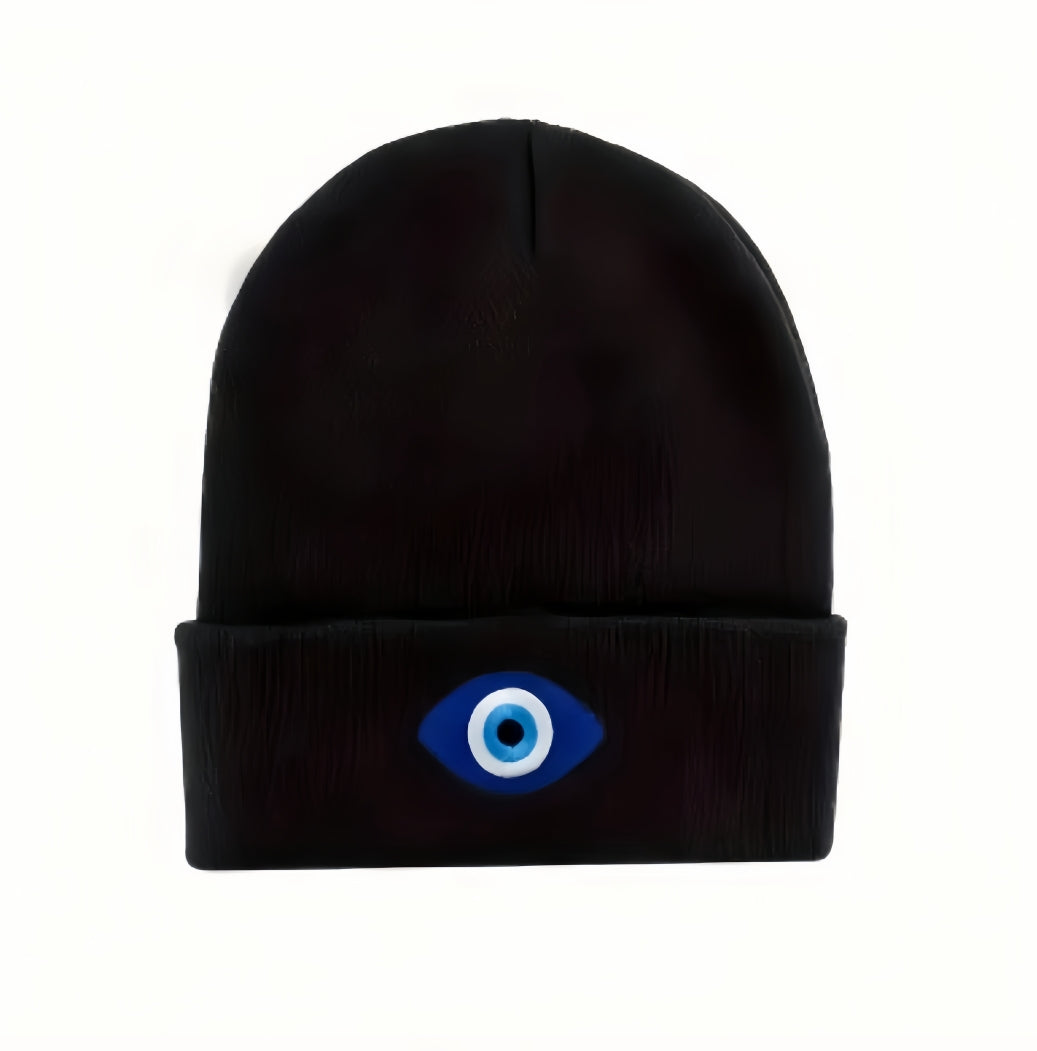 -Gorro de lana con ojo turco