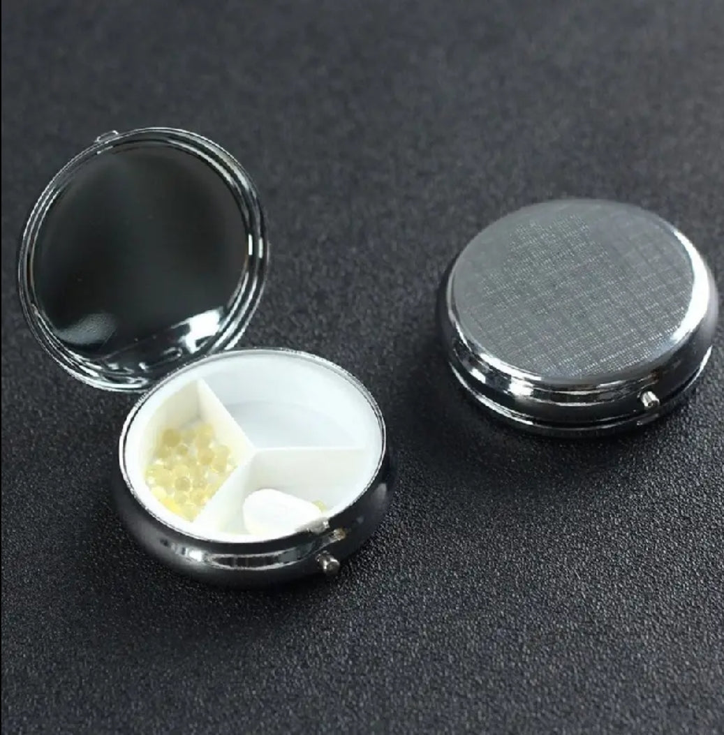 -Estuche multicompartimentado con diseño de ojo turco para pastillas, vitaminas y pendientes