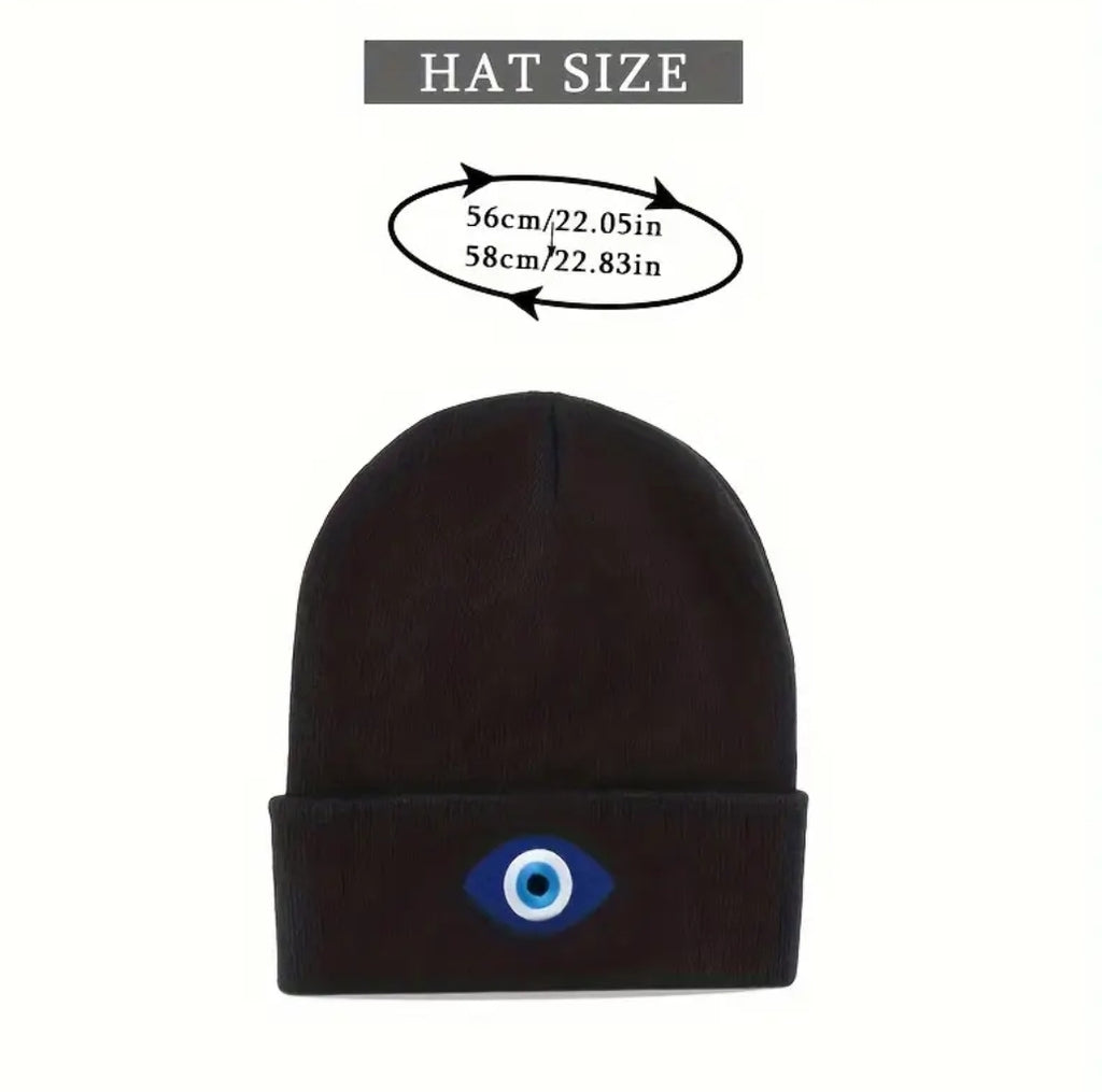 -Gorro de lana con ojo turco