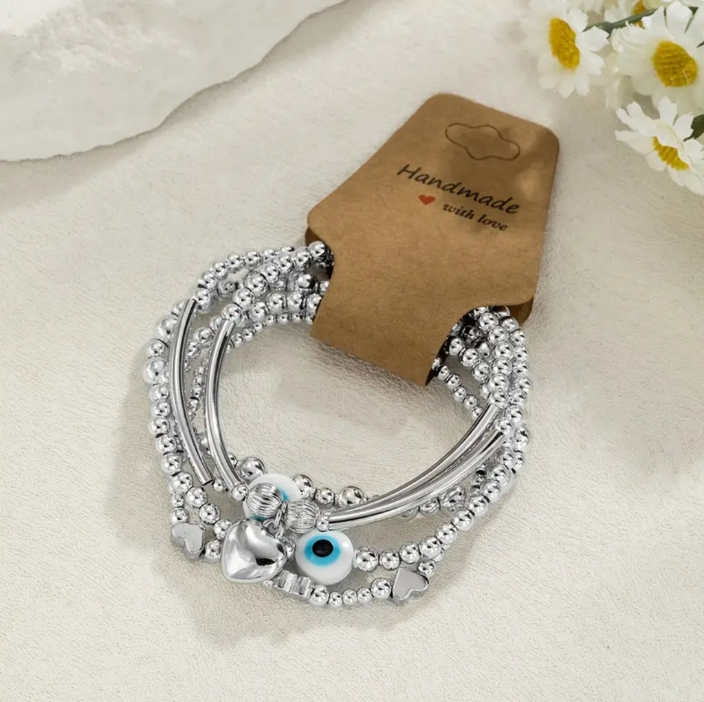 -5 pcs evil eye bracelets