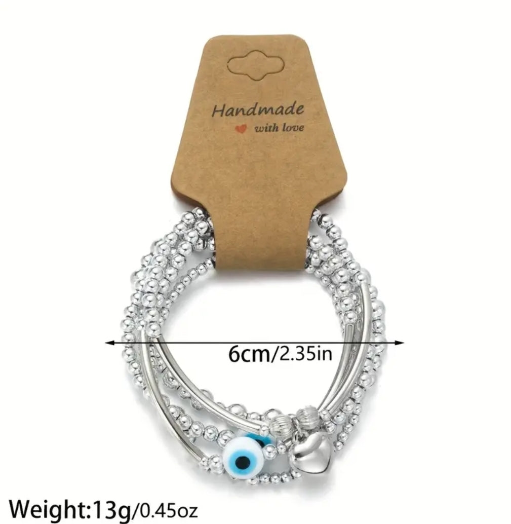 -5 pcs evil eye bracelets