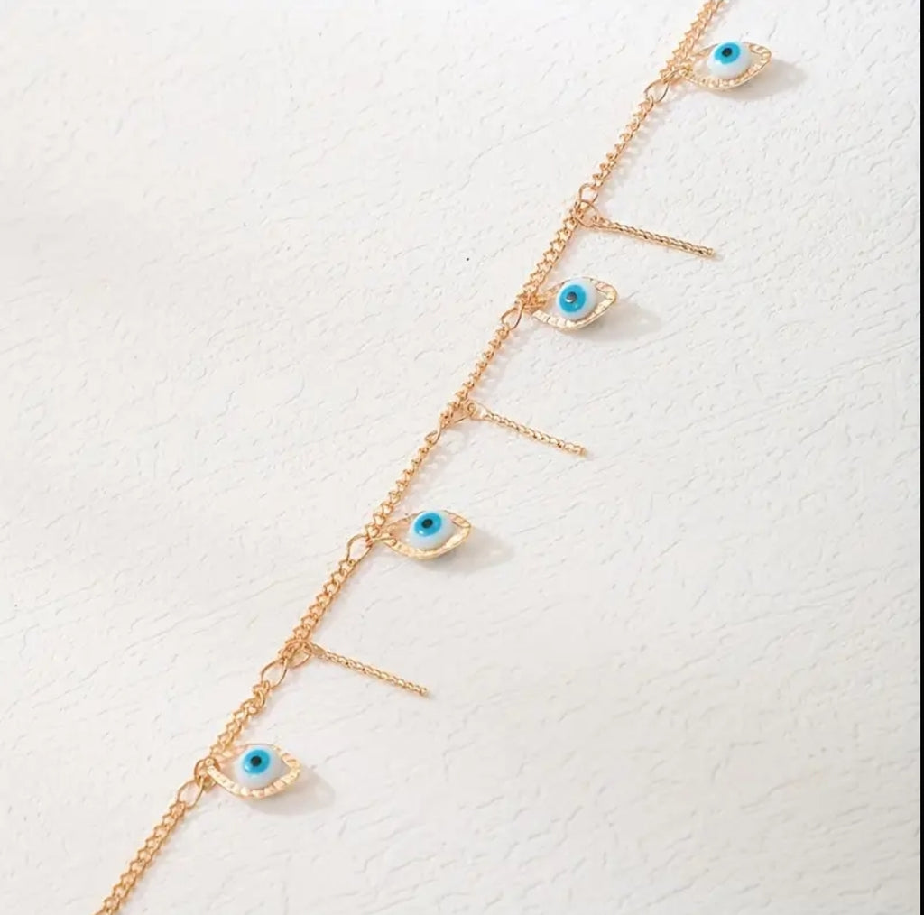 Evil eye choker necklace