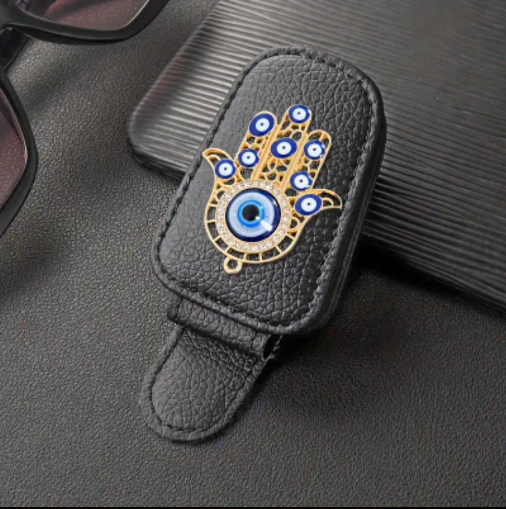 Hamsa/evil eye sunglasses holder