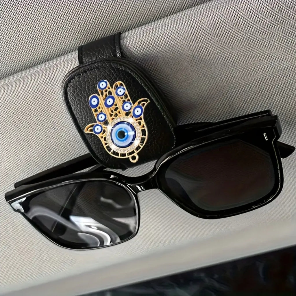 Hamsa/evil eye sunglasses holder