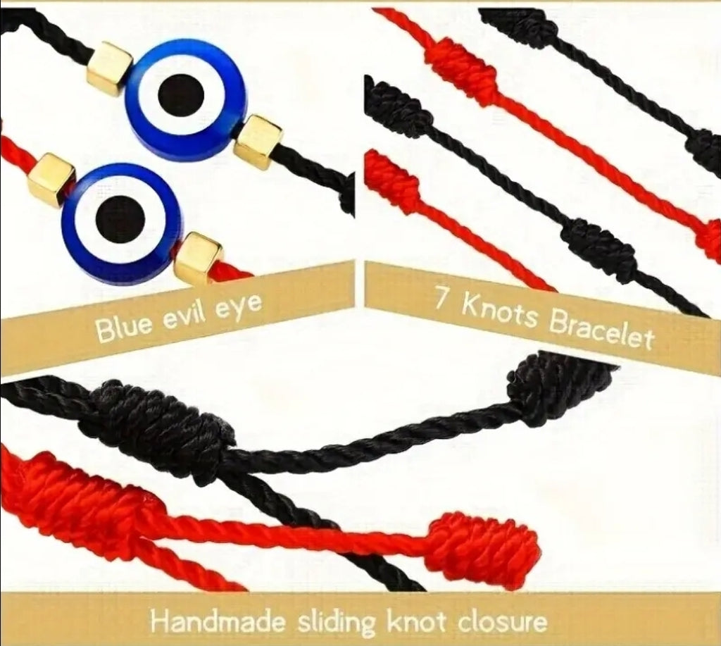 -7 knot with evil eye bracelet