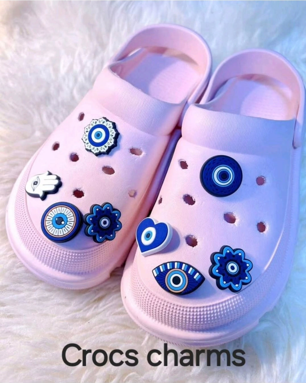 -8 amuletos de cocodrilo con forma de ojo turco/hamsa