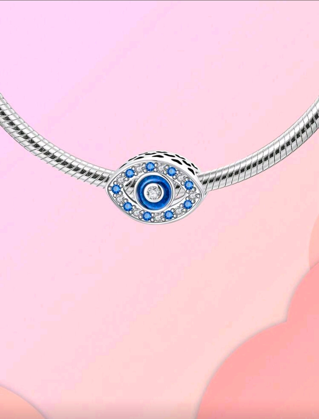 925 bracelet with evil eye charm!