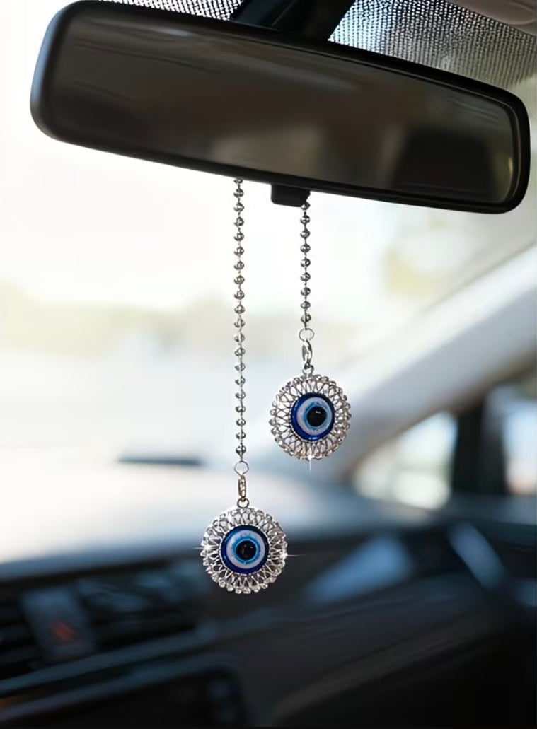 Evil eye car mirror accesory