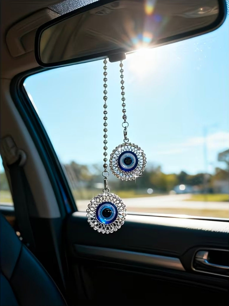 Evil eye car mirror accesory