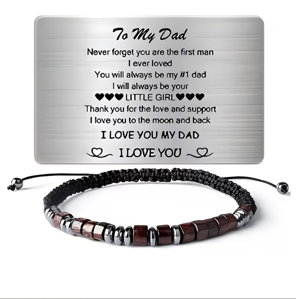 To my dad morse code bracelet