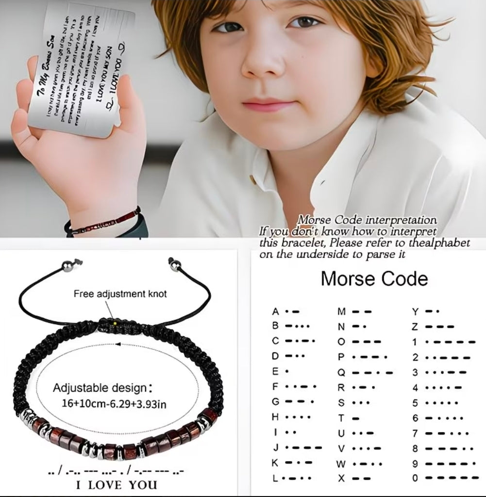 To my dad morse code bracelet