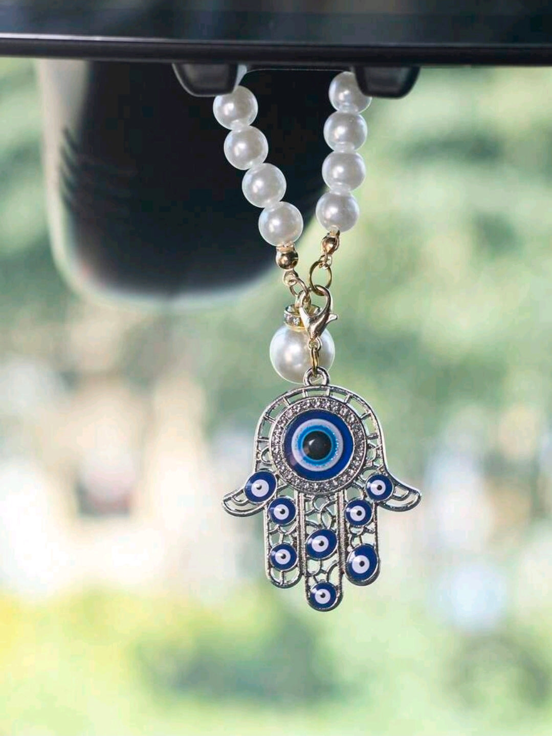 Hamsa car hanging decoration