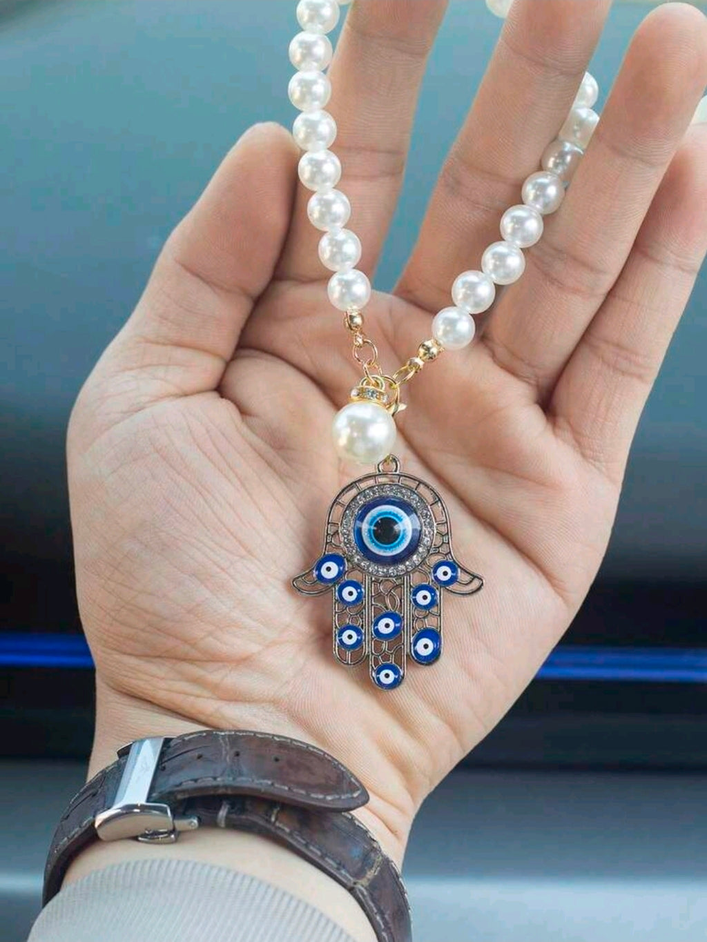 Hamsa car hanging decoration