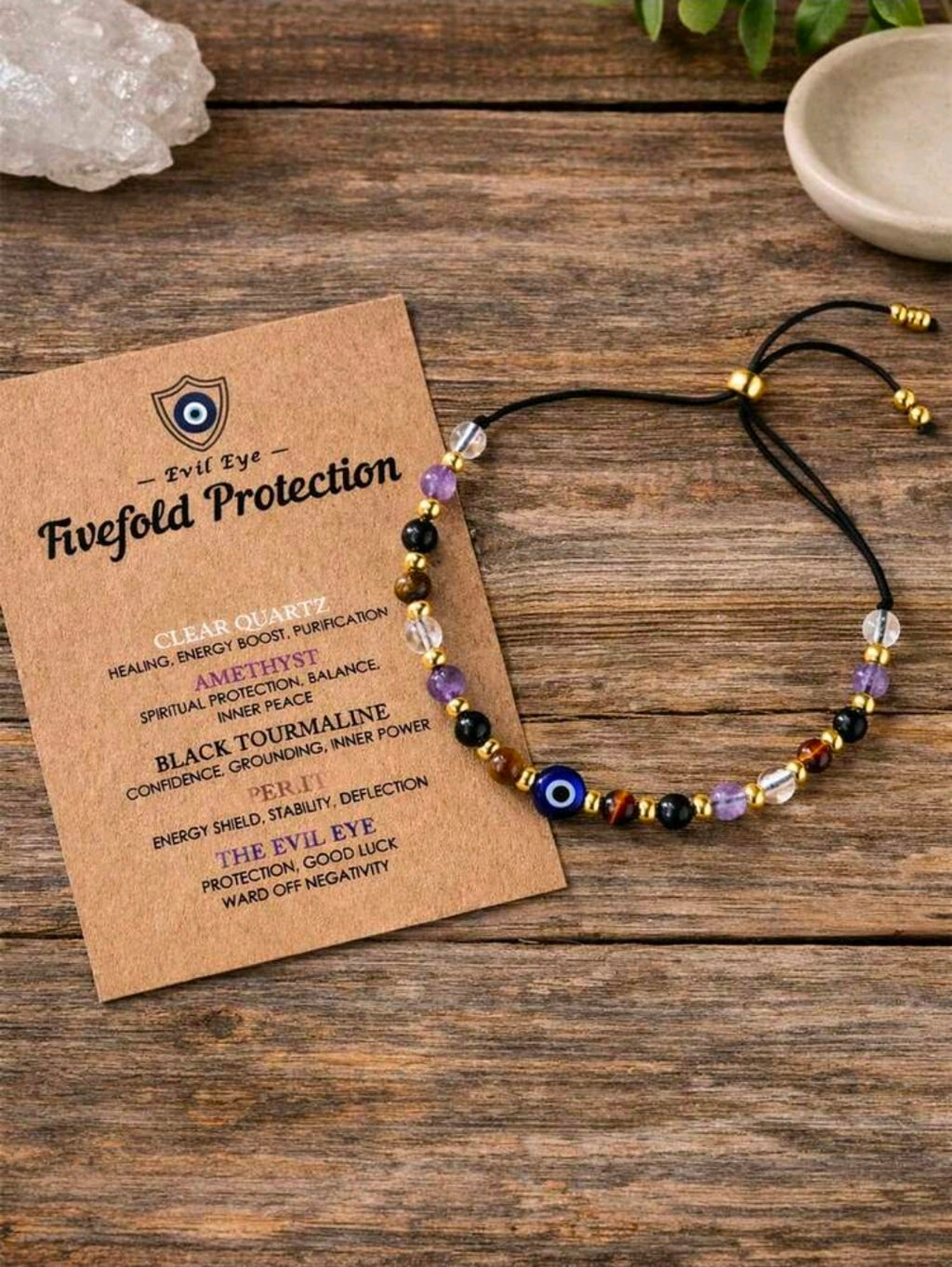 Fivefold protection bracelet