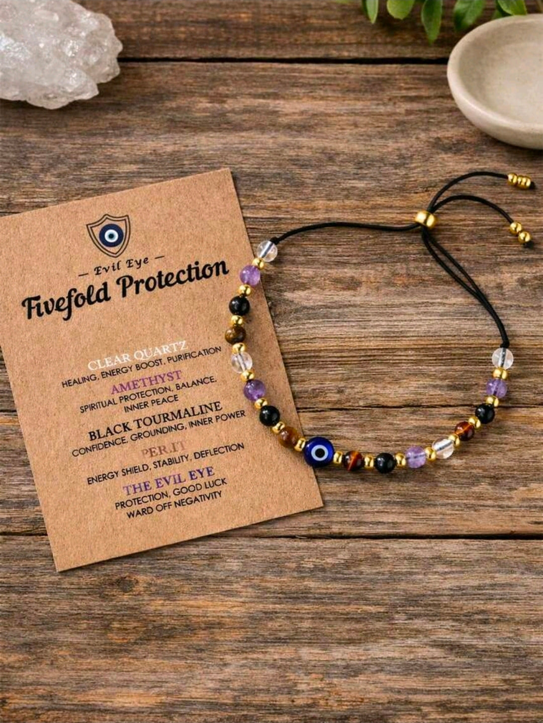 Fivefold protection bracelet