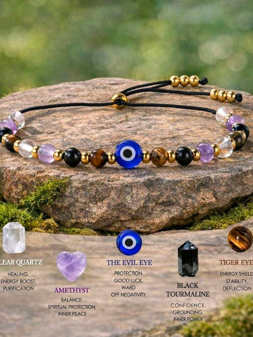 Fivefold protection bracelet
