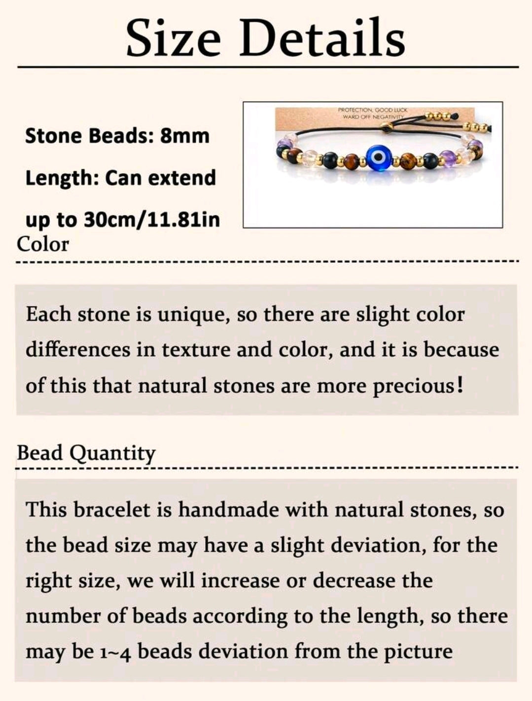 Fivefold protection bracelet