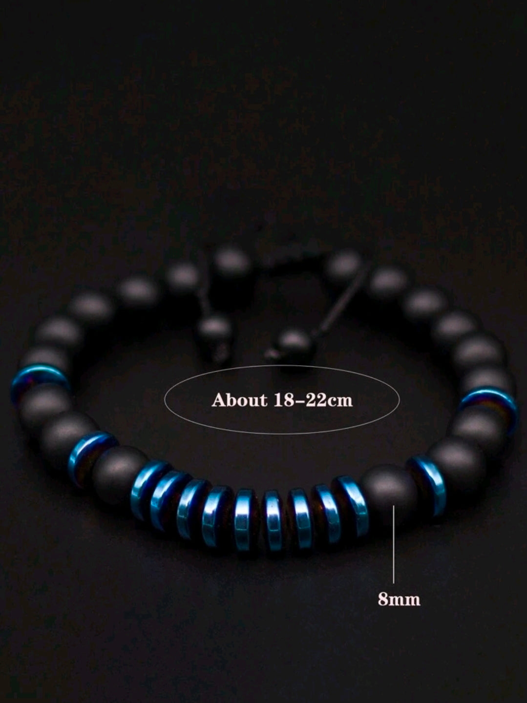 Men's black & blue bracelet