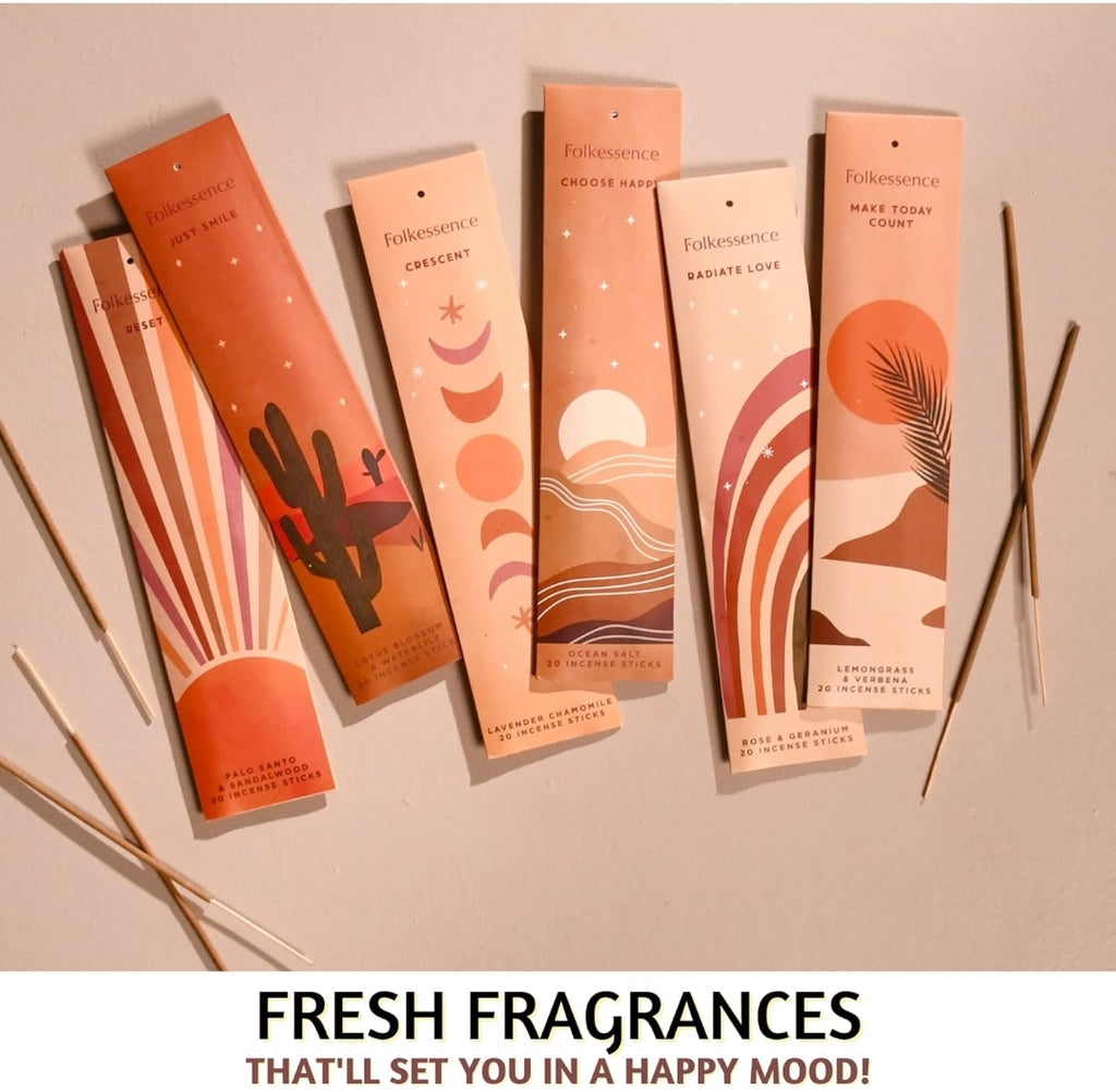 -Incense Sticks - Pack of 6 Insenses - 120 Sticks