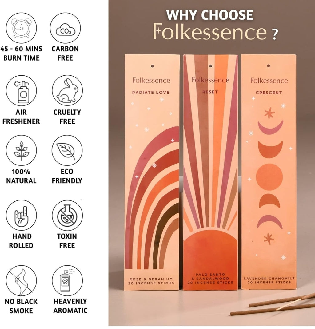 -Incense Sticks - Pack of 6 Insenses - 120 Sticks
