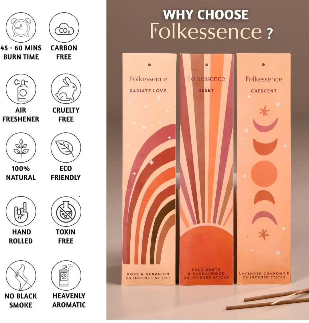 -Incense Sticks - Pack of 6 Insenses - 120 Sticks