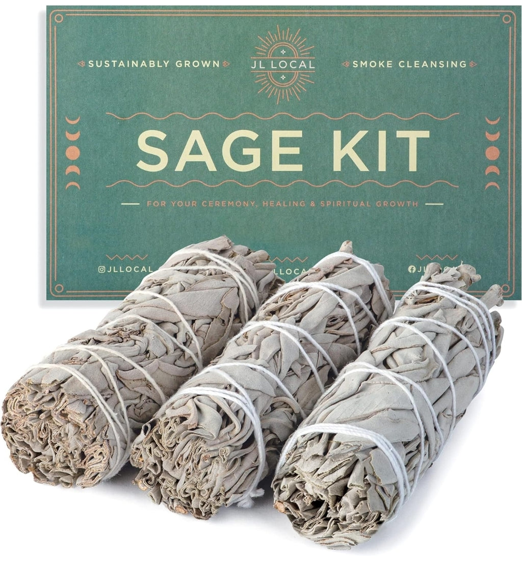 -3 Handcrafted. 4 Inch White Sage Sticks