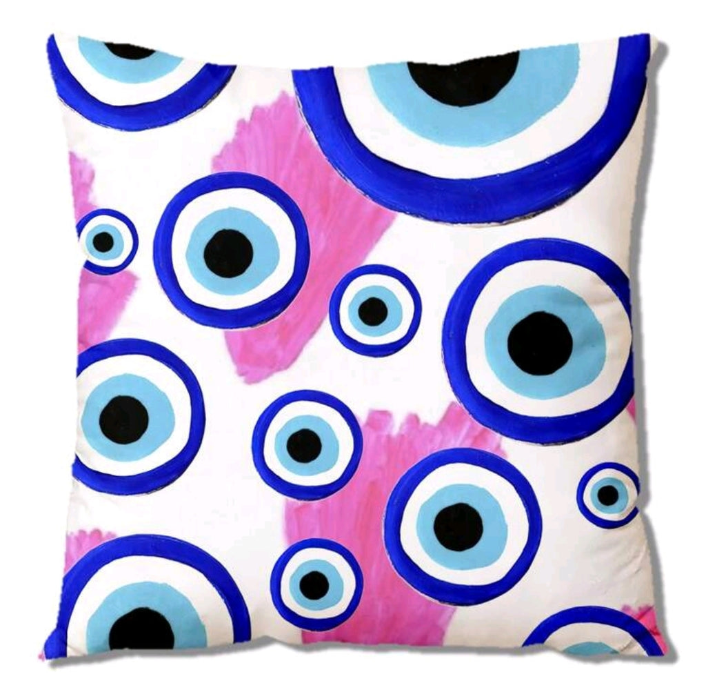 -Evil eye decorative pillow case