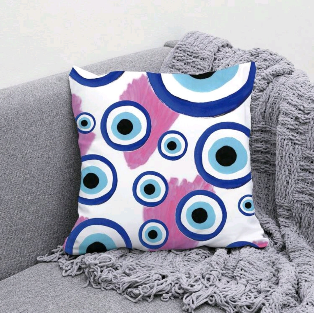 -Funda de almohada decorativa con ojo turco