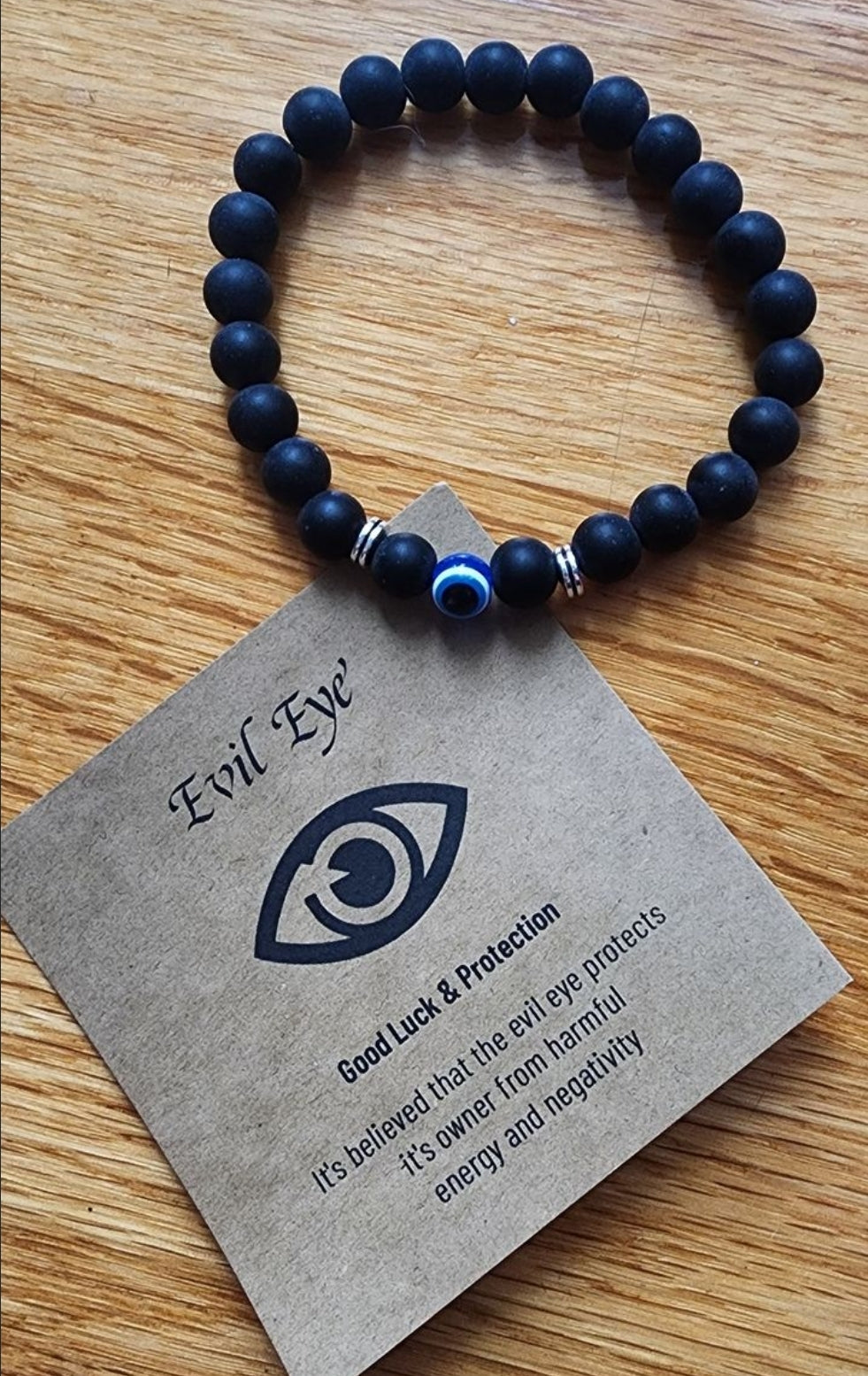 Pulsera protectora natural contra el mal de ojo para hombres