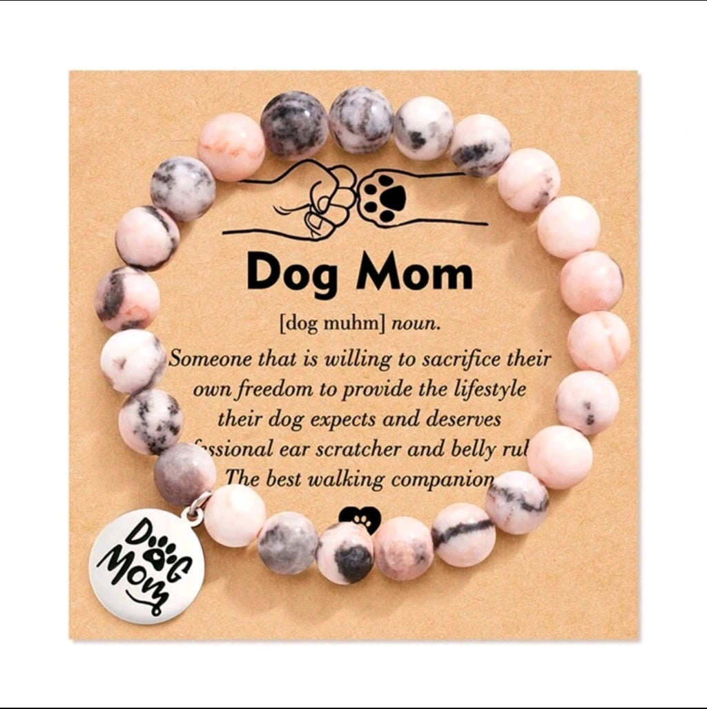 Pulsera de piedra natural para mamá perruna