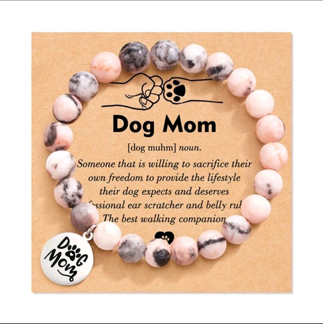 Pulsera de piedra natural para mamá perruna