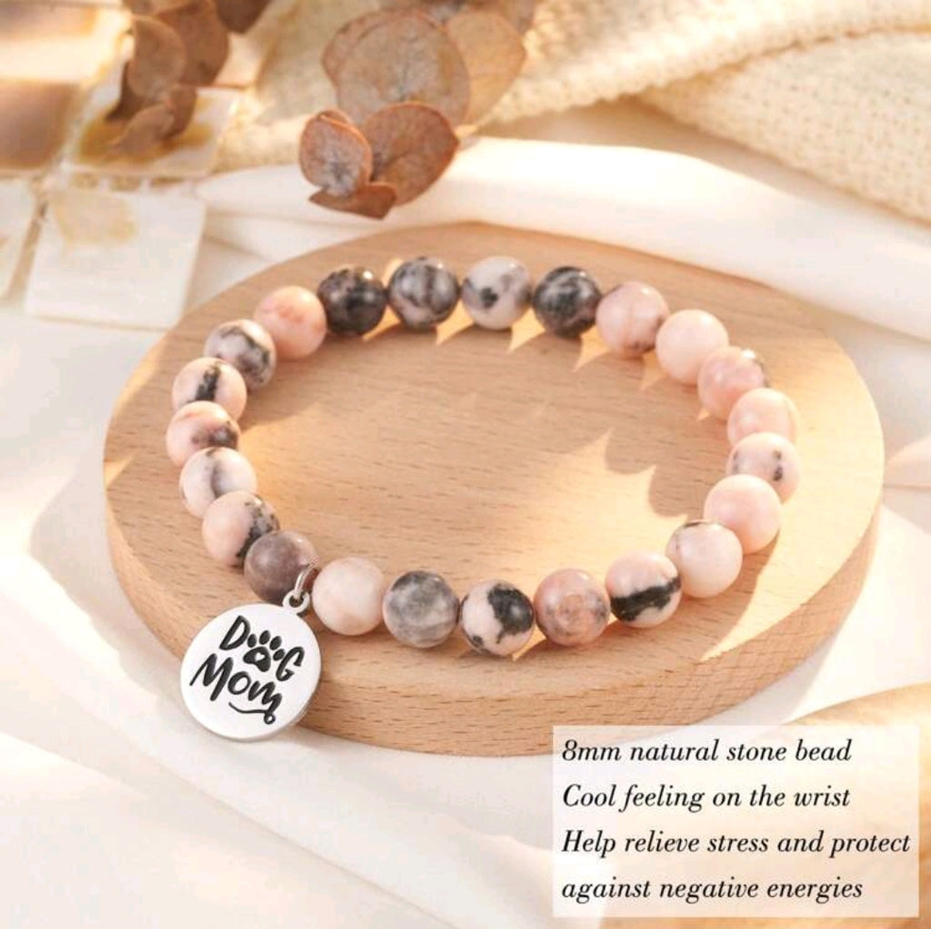 Pulsera de piedra natural para mamá perruna
